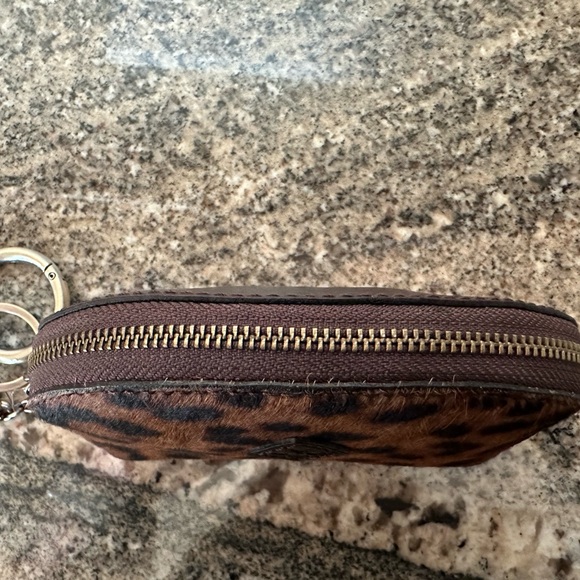 Patricia Nash Leopard/chocolate new with tag key chain coin purse small wallet - Picture 13 of 15